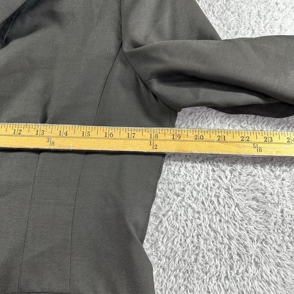 Vintage Louis Dell'Olio Wool Blazer Womens 10 Gray Three Button Workwear Office - Picture 4 of 12